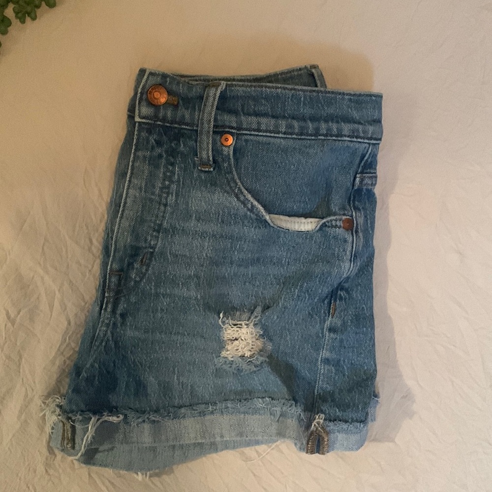 Madewell high rise denim shorts